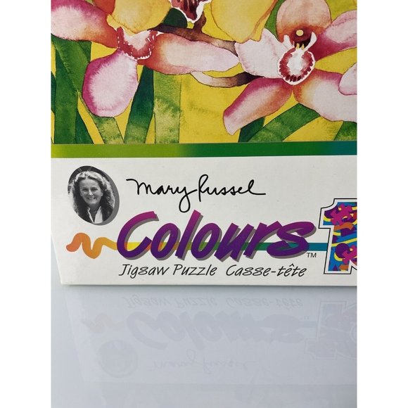 Vintage 1994 RoseArt Sealed Mary Russel Colours “Winter Orchids” 1,000 pc Puzzle - Picture 2 of 11